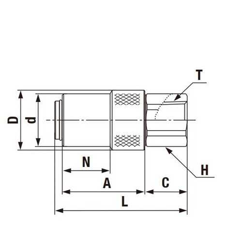金型カプラ(ソケット)真ちゅう FKM