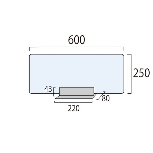 キッチンパーテーション600透明 KCP