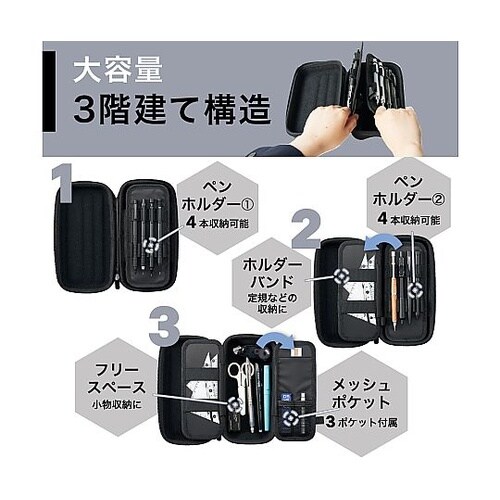 XCOA ハードシェルペンケース ジェッ