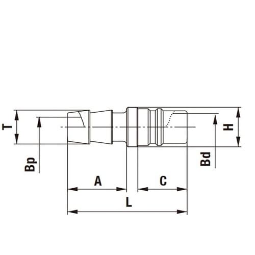 金型カプラ 大流量タイプ(プラグ)真ちゅ