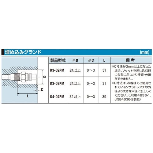 金型カプラ 大流量タイプ(プラグ)真ちゅ
