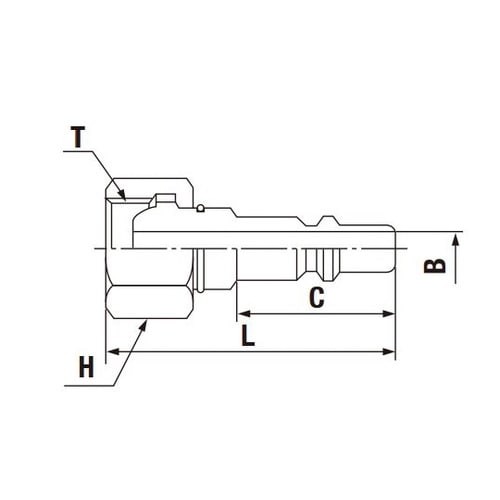 ミニカプラ(プラグ)真ちゅう 酸素用 酸