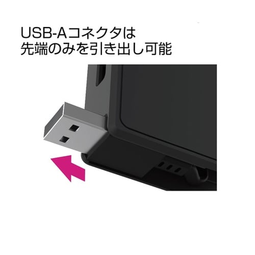 USB充電&同期ケーブル 片引きリール