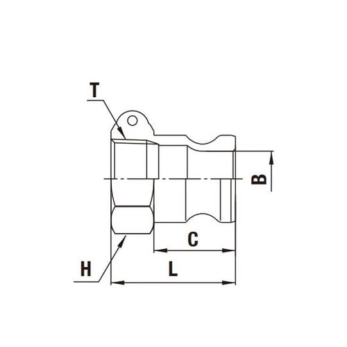 レバーロックカプラ(プラグ)ポリプロピレ