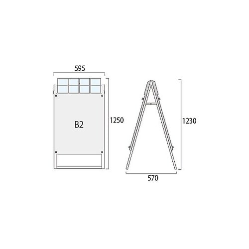 ポスター用スタンド看板マグネジ パンフレ