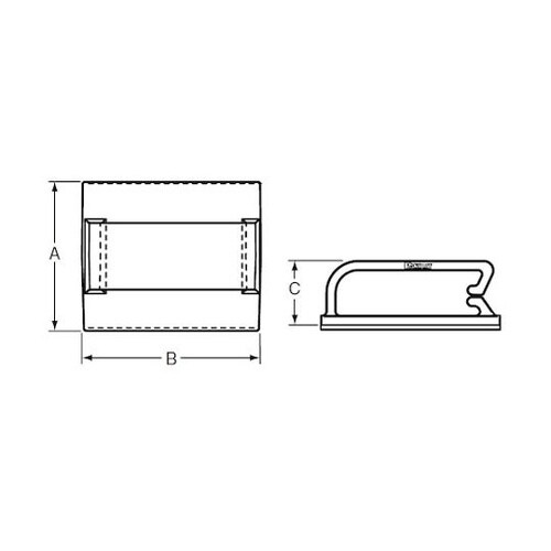 固定具 コードクリップ ゴム系粘着テープ
