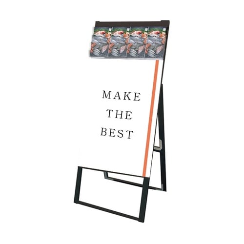 ブラックパンフレットケーススタンド看板