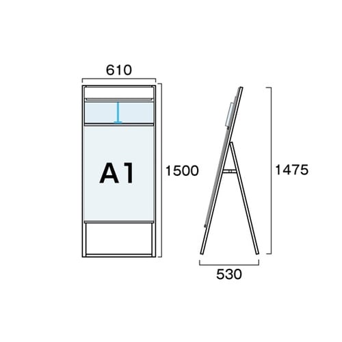 カタログケーススタンド看板 Dタイプ A