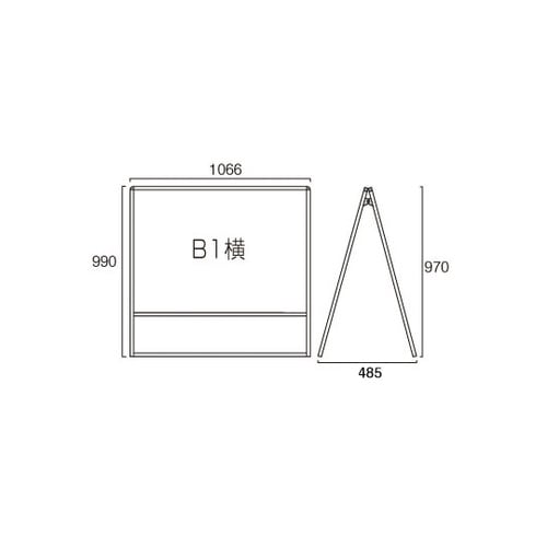 バリウススタンド看板 ホワイトボード B