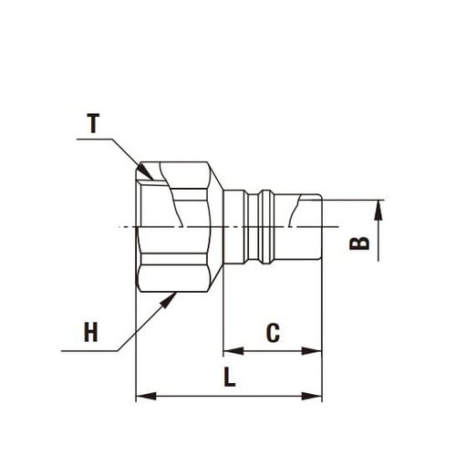 金型カプラ 大流量タイプ(プラグ)真ちゅ