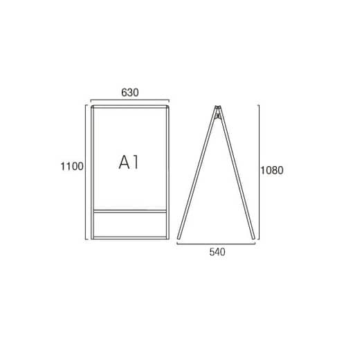 バリウススタンド看板 ホワイトボード A