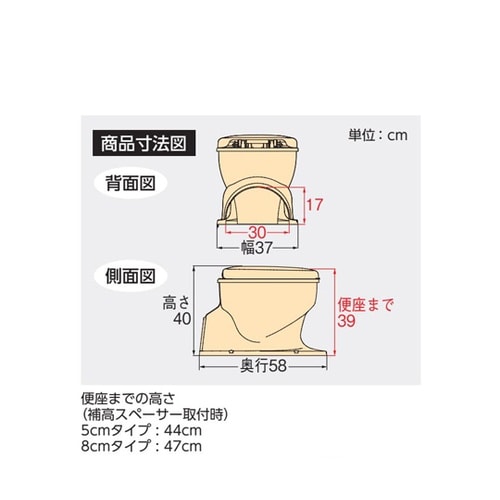 サニタリエースOD 据置式 暖房便座 ア