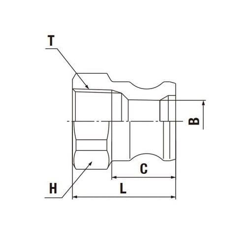 レバーロックカプラ(プラグ)ステンレス鋼