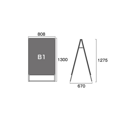 ポスター用スタンド看板マグネジ B1両面