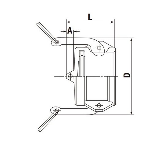 レバーロックカプラ(プラグ用キャッブ)銅