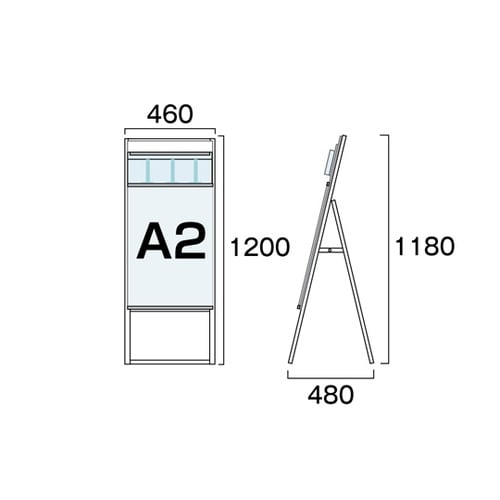 パンフレットケーススタンド看板 Dタイプ