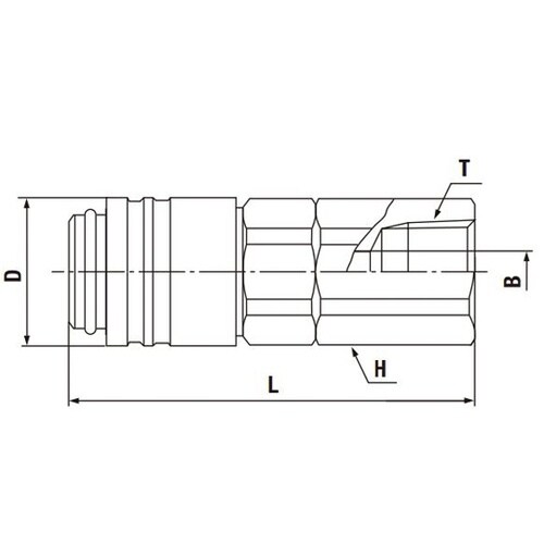 スモールカプラ(ソケット)真ちゅう(クロ