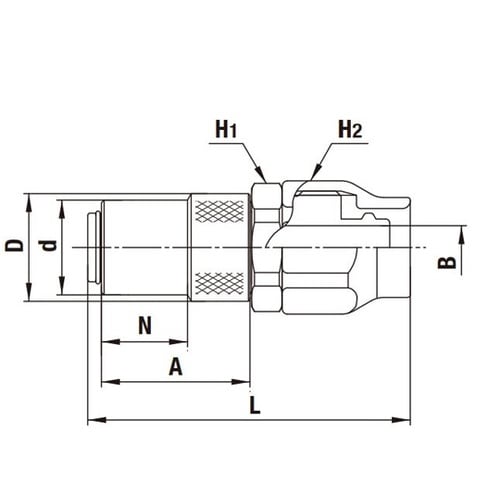 金型カプラ(ソケット)真ちゅう NBR