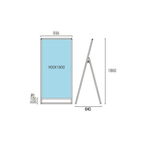 バリウススタンド看板 アルミ複合板 90