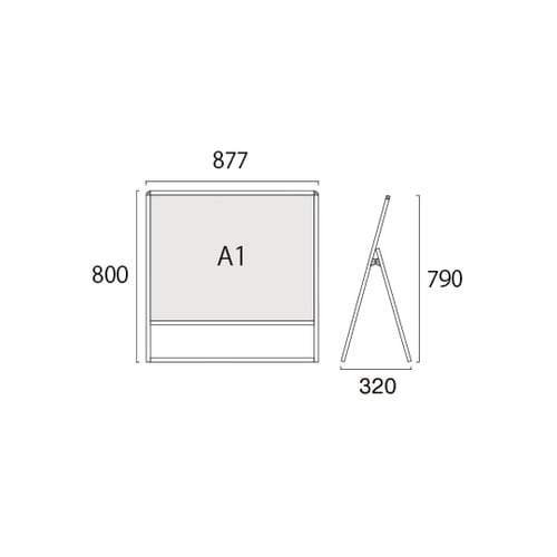 バリウススタンド看板 ホワイトボード A
