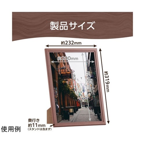木製額 ピクスリアプラス A4 BR F