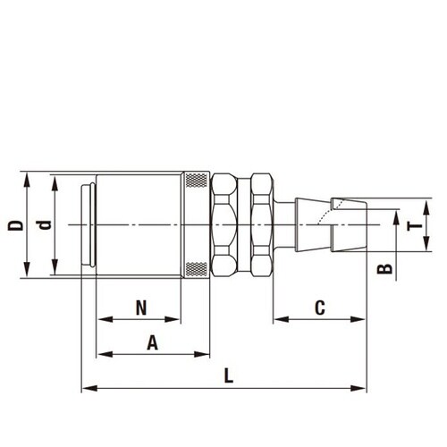 金型カプラ 大流量タイプ(ソケット)真ち