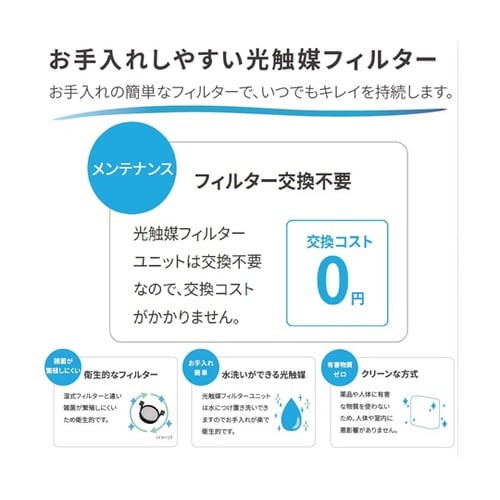 UV−LED光触媒装置 器具本体+除菌