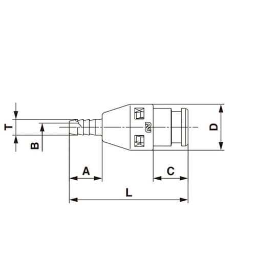 キューブカプラ(プラグ)POM(ポリアセ