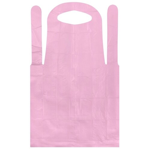 プラスチックエプロンピンク 1ケース(5