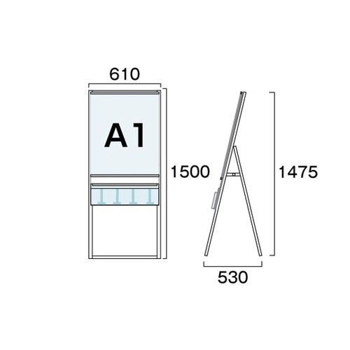 パンフレットケーススタンド看板 Uタイプ