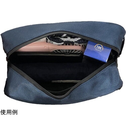 ラウンドポーチ ブルーホワイト 6個セッ