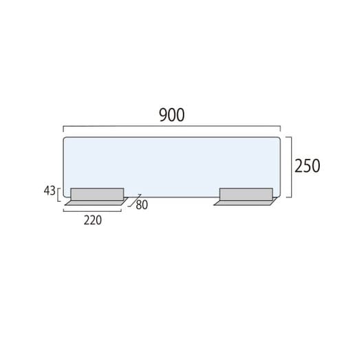 キッチンパーテーション900透明 KCP