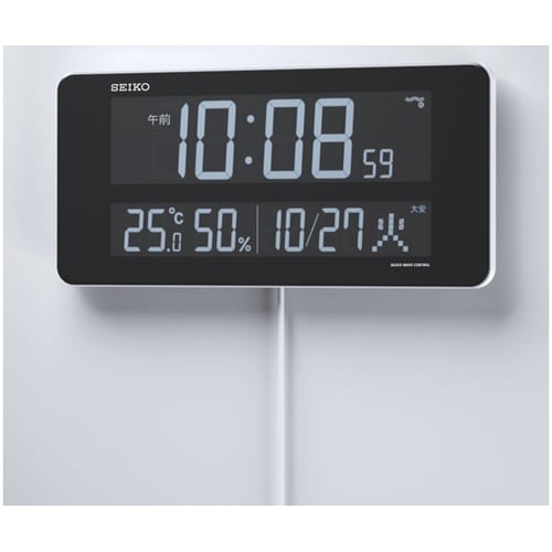 交流式電波デジタル時計 132×262×