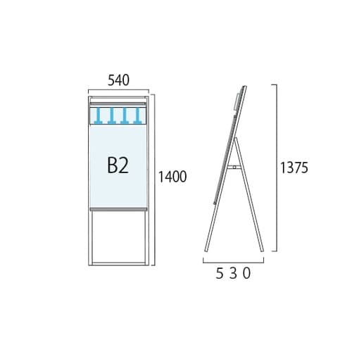 パンフレットケーススタンド看板 Dタイプ