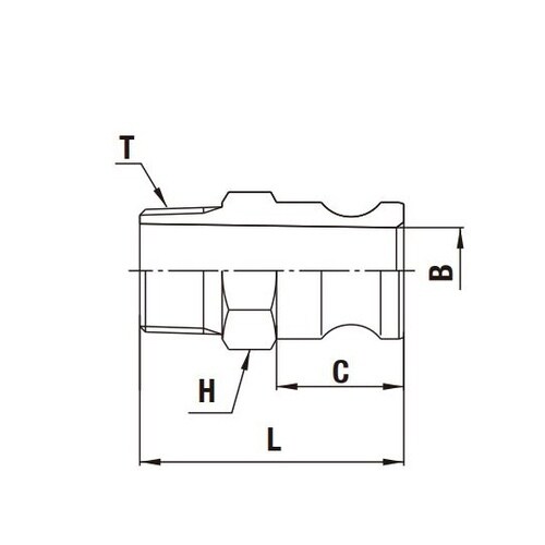 レバーロックカプラ(プラグ)ポリプロピレ