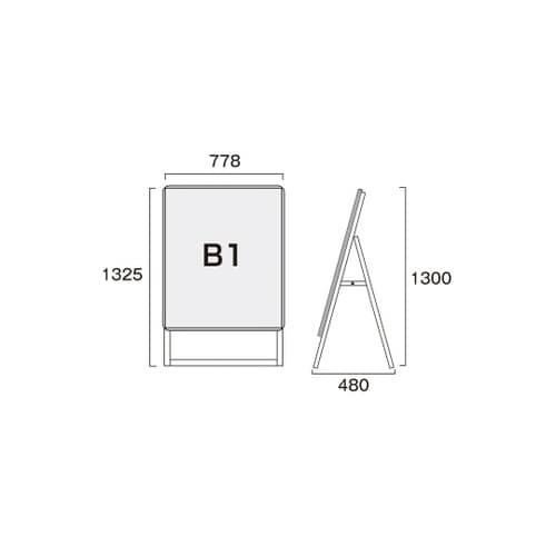 ポスターグリップスタンド看板 屋内用 B