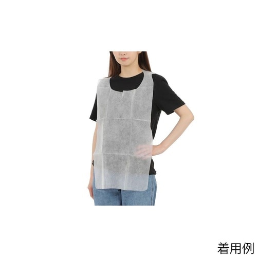 不織布エプロン 白 1ケース(30枚×3