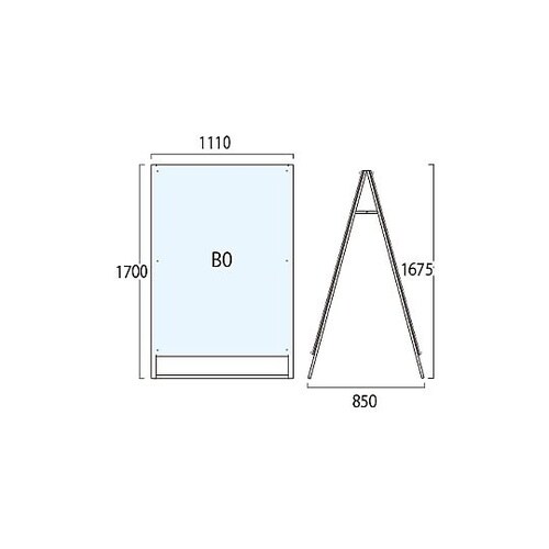 ブラックポスター用スタンド看板 B0両面