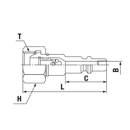 ミニカプラ(プラグ)(逆流防止タイプ)真