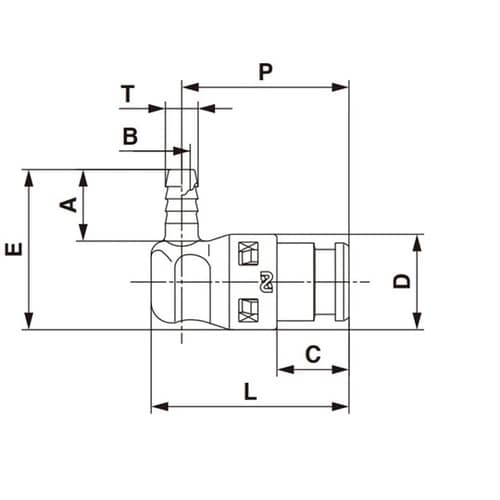 キューブカプラ(プラグ)POM(ポリアセ