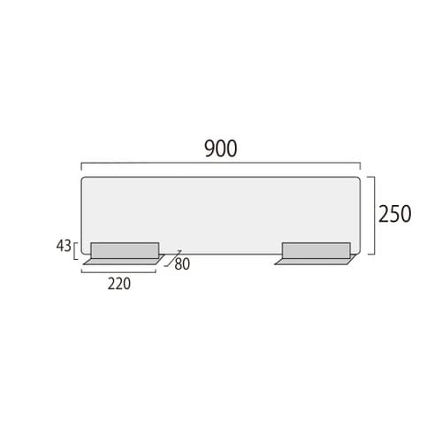 キッチンパーテーション900フロスト K