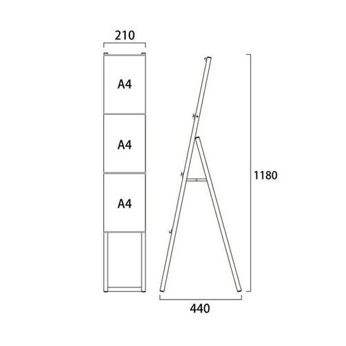 ブラックイージーリンクスタンド看板 A4