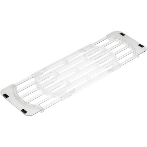 水切りラック 伸縮スリム クリア クリア