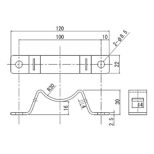 BK7LNKS ポール固定金具 Bセット