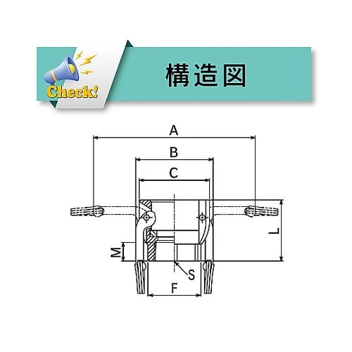 カムロック カプラー メネジ 樹脂 PP
