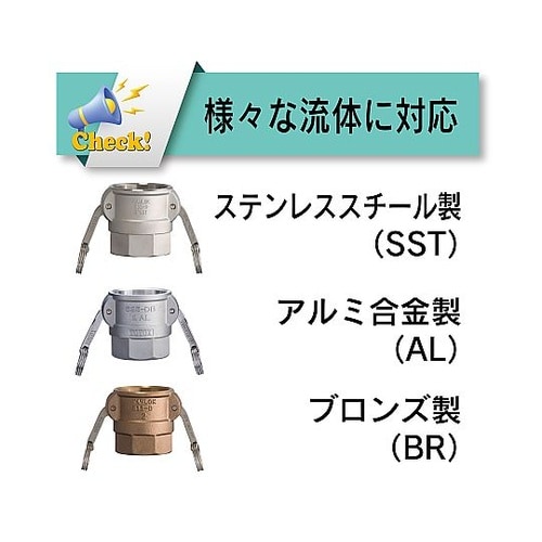 カムロック カプラー メネジ 樹脂 PP