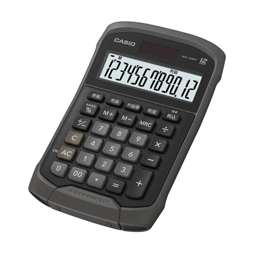 カシオ 防水・防塵電卓 ミニジャストタイ