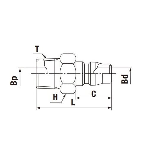 ハイカプラ(プラグ)真ちゅう Rc1/2