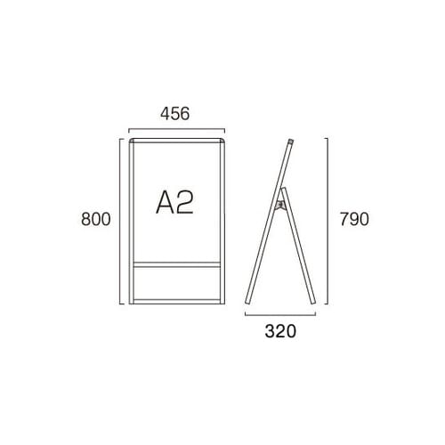 バリウススタンド看板 ホワイトボード A