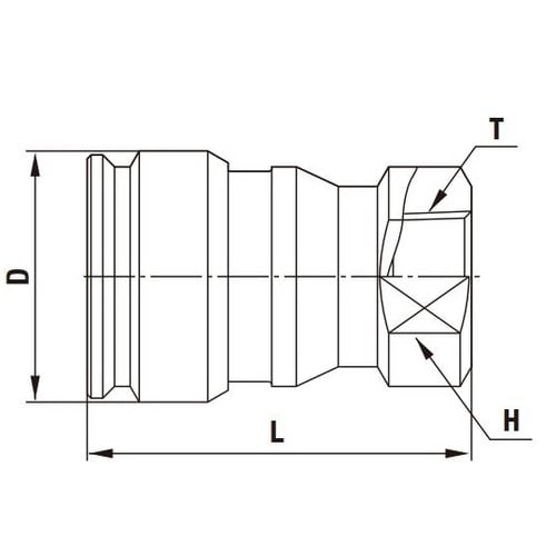ハイフローカプラ(ソケット)ステンレス鋼
